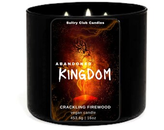 ABANDONED KINGDOM Vegan Candle: Crackling Firewood