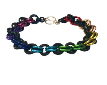 Black Stretch Weave Bracelet