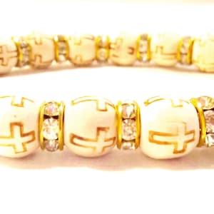 Inked Wooden Cross Minimalist Bracelet