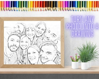 Sketch from photo, Digital drawing from picture, turn picture into sketch, convert picture into drawing, digital drawing from photo