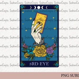Third Eye, Artistic Tarot Card, Funny, Witchcraft svg, Digital Design, Funny Svg, Png, Dxf, Eps