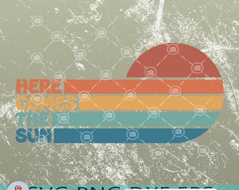 Summer Vibes Png, Summer Png, Here Comes The Sun PNG, Sun PNG, Beach PNG, Wavy Letters Png, Summer Shirt Png