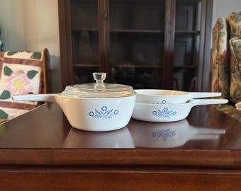 Vintage Corning Ware Blue Cornflower Cookware – P-82-B with Lid, P-81-B, P-83-B w/lid or without – Excellent Condition