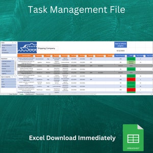 Tasks Management Excel & Google Sheets Template