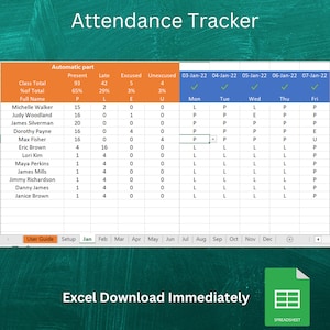 Attendance Tracker Excel Template