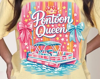 Pontoon queen png digital download