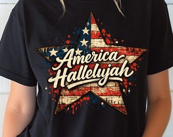 patriotic America Hallelujah png 4th of July