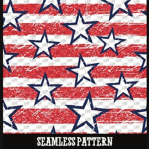 Seamless Pattern Digital Download PNG File Stars and Stripes red white blue 4th Fourth of July Independence Day fabric sublimation paper