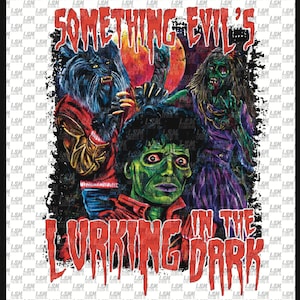 Quelque chose de mal se cache dans le noir png téléchargement de fichier numérique sublimation halloween Michael zombies