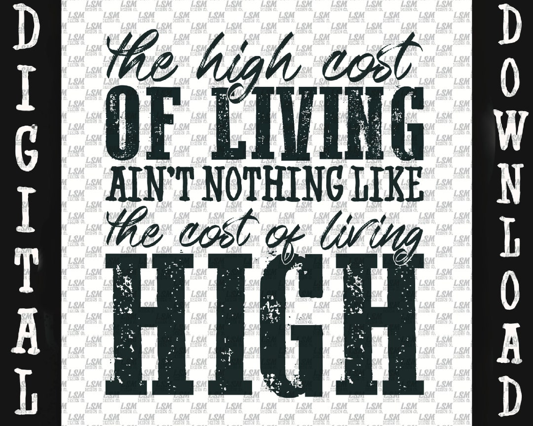 Cost of Living High Addiction Recovery Counseling PNG Digital File
