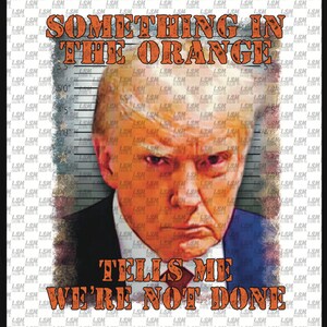 Trump Mugshot PNG Digital File Download Legend MAGA 2024 Something In The Orange Sublimation Printing
