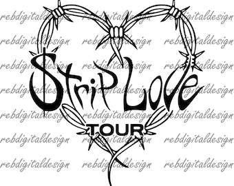 Strip Love Tour Svg, Karol G, Las Bichotas no lloran Mamiii SVG PNG PDF Eps Instant Digital Download Clipart Vector Outline Stencil