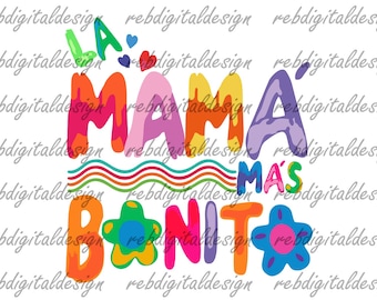 La Mama Mas Bonito, SVG PDF PNG EPs Ai Archivo Descarga Digital Instantánea