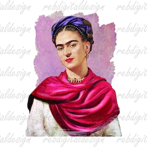 Frida Khalo Basic Minimalist Silhouette PNG Instant Digital Download Clipart Vector Outline Stencil