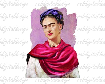 Frida Khalo Basic Minimalist Silhouette PNG Instant Digital Download Clipart Vector Outline Stencil