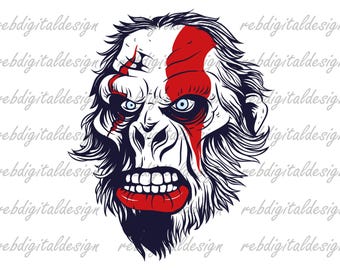 Gorilla, SVG, PNG, PDF, EPs,  Ai    Instant Digital Download