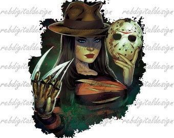 Horror character, sublimation design, camp cook killer, Halloween PNG, Instant Digital Download