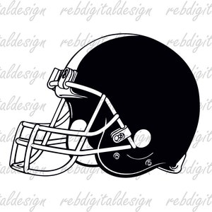 Casco de fútbol PDF PNG EPS Descarga digital instantánea Clipart Vector Esquema Plantilla