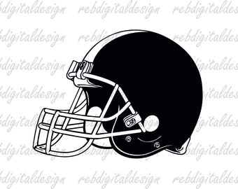 Football Helmet  PDF PNG EPS Instant Digital Download Clipart Vector Outline Stencil