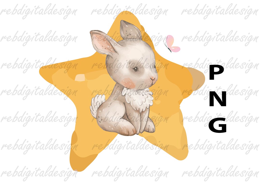 Rabbit Star PNG, Instant Digital Download - Etsy