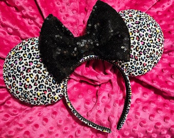 Leopard print minnie ears