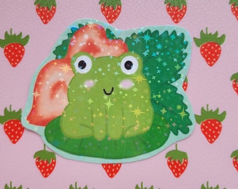 Strawberry Frog Sticker Kawaii