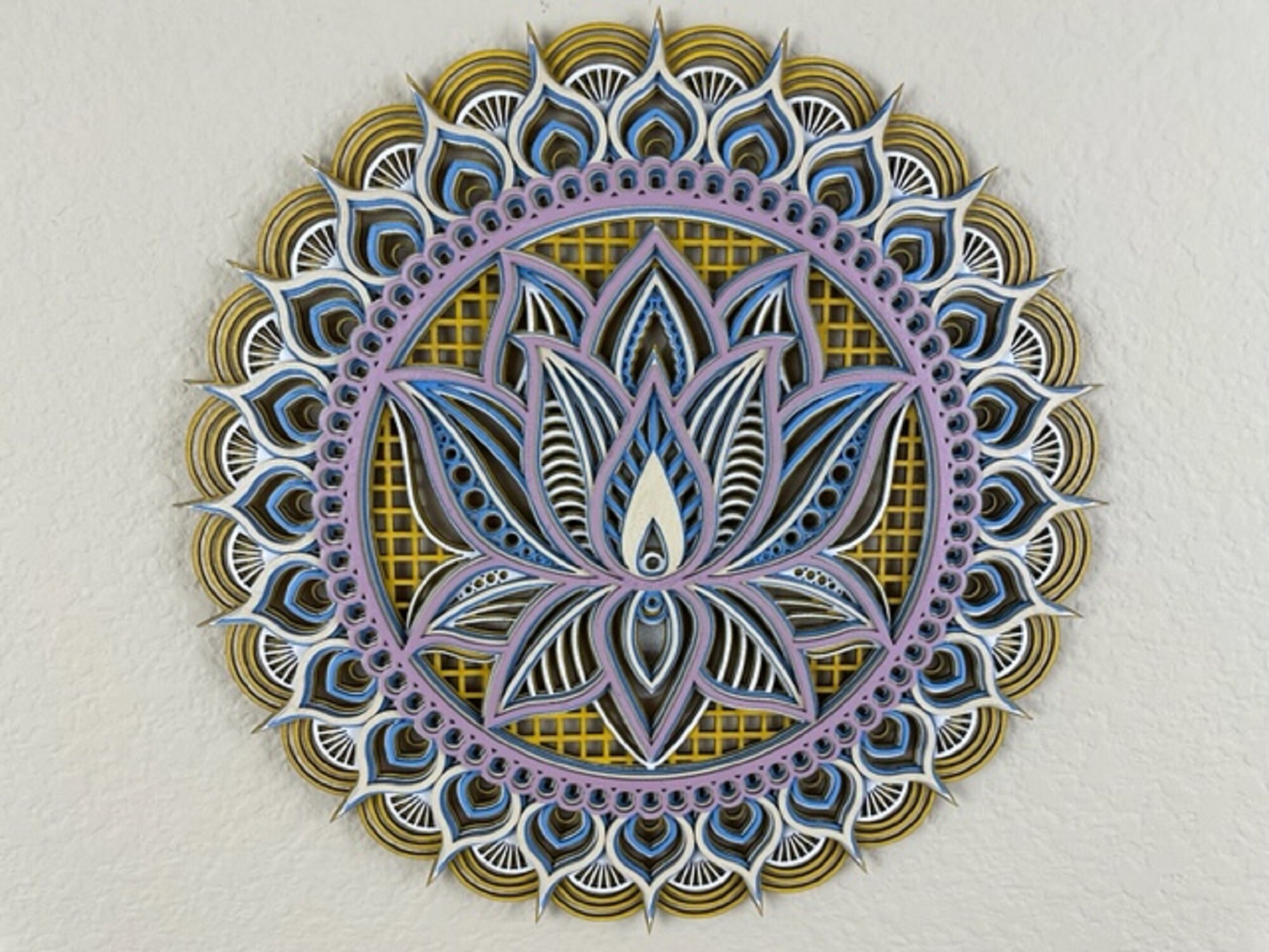 Lotus Flower Mandala Wall Art Mandala Wall Art Lotus Flower - Etsy