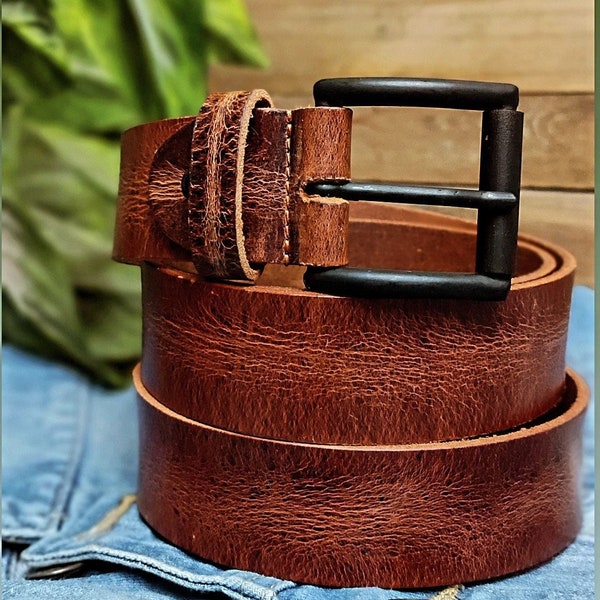 Leather Belt Men,Distressed,Full Grain Leather,Handmade Buffalo, Christmas Gift for Boyfriend, Brown Leather Belt for men, handcrafted belt