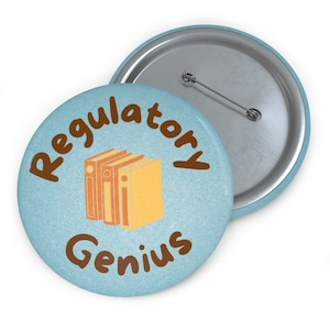 Regulatory Genius Pin|Clinical Research Gift|CRA Clinical Research Associate|Monitor|Auditor|Research Nurse|Study Coordinator|Assistant| TMF