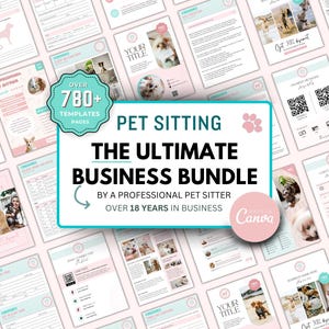 Pet Sitting Service Agreement, Printable Pet Sitting Business Contract, Editable New Client Intake Form, Business Signs, Invoice, CANVA