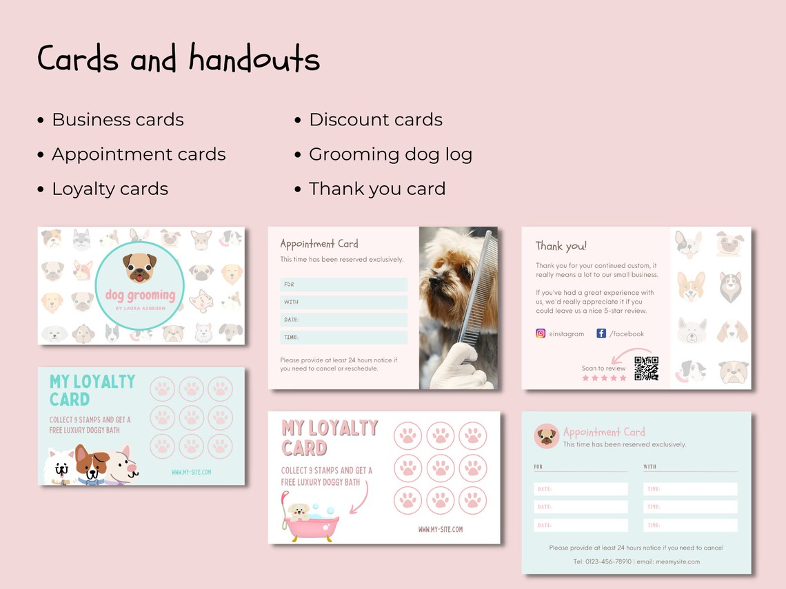 Dog Grooming Business Forms Bundle Dog Grooming Forms Dog Etsy