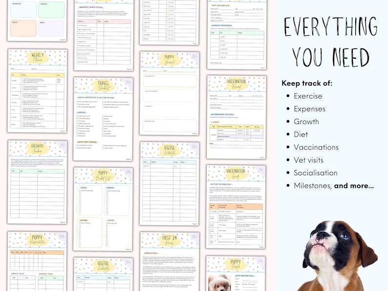 MEGA Puppy Planner, Puppy Guide, Puppy Checklist, Puppy Training Checklist, Puppy First Milestones, Puppy Schedule, Puppy Potty Training immagine 4