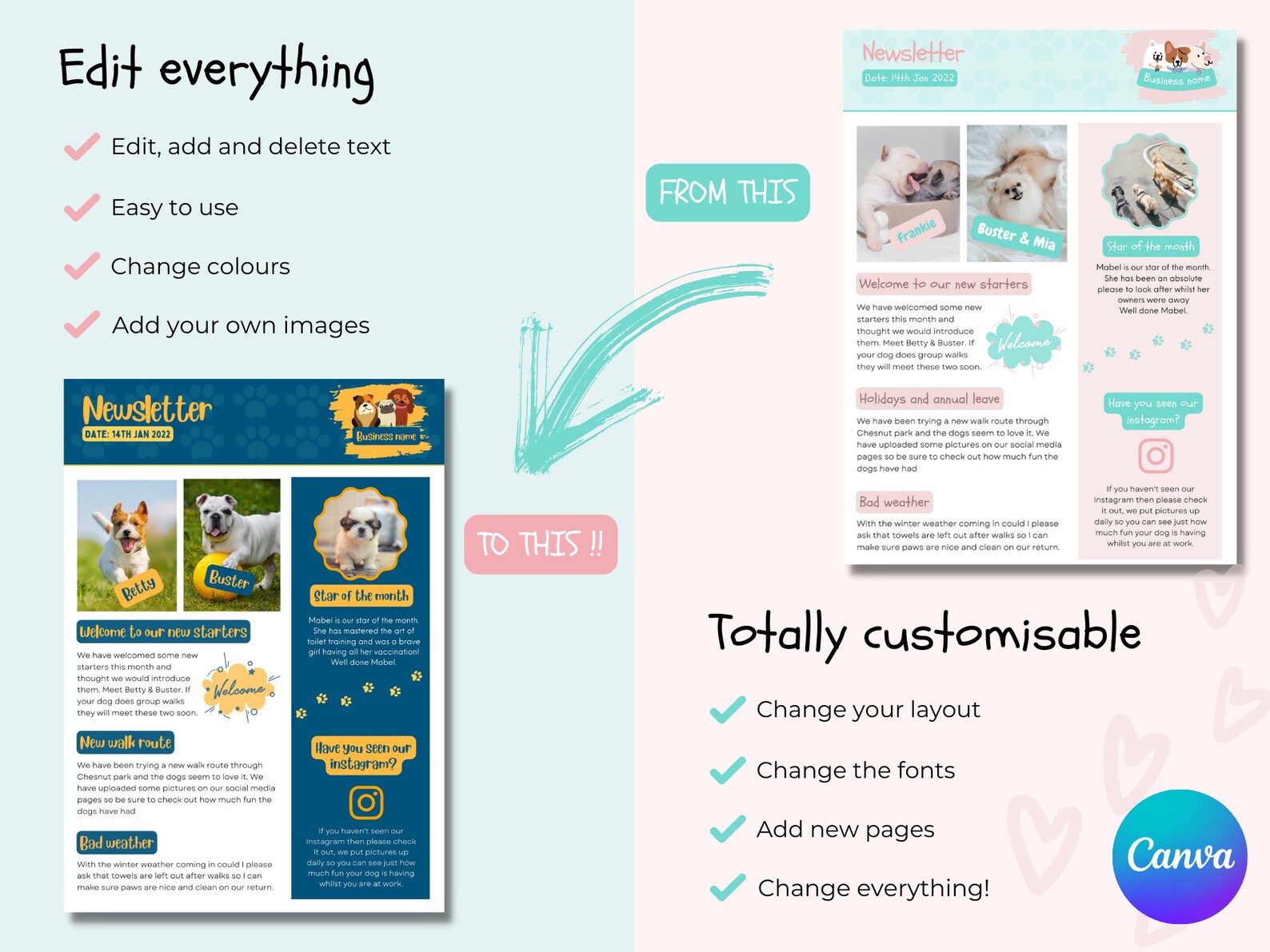 Dog Boarding Business Forms Bundle Dog Boarding Forms Dog Etsy UK