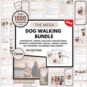 MEGA Dog Walking Business Forms Bundle, Dog Walker Business Form, Dog Walking Start-Up Forms, Dog Walking Contract, Dog Walking Registration