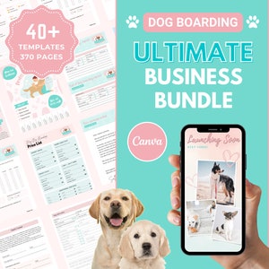 Dog Boarding Form Template Pack | Dog Boarding Business Kit Bundle | Editable Dog Boarding Forms | Dog Boarding Contract | CANVA Template