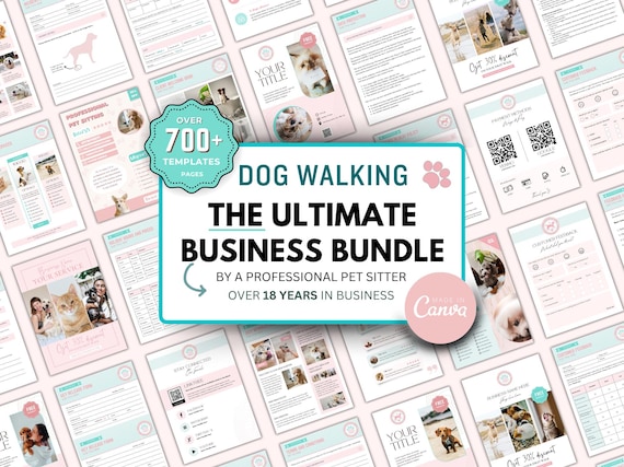ULTIMATE Dog Walking Business Forms Bundle | Dog Walking Contract | Dog Walking Forms | Dog Walker forms | Dog Walking Logo EDITABLE