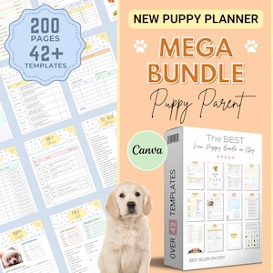 MEGA Puppy Planner, Puppy Guide, Puppy Checklist, Puppy Training Checklist, Puppy First Milestones, Puppy Schedule, Puppy Potty Training