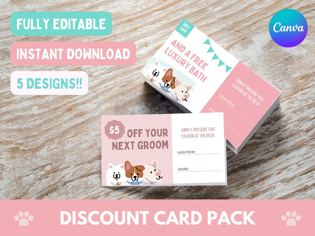 Dog Grooming Coupon Dog Grooming Business Dog Grooming Etsy