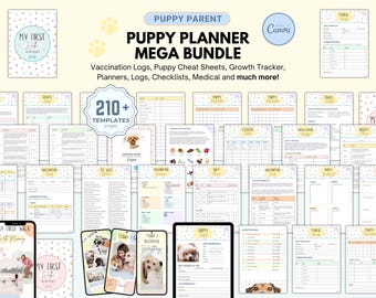 Puppy Planner Pet Checklist Puppy Guide Printable Potty Worksheet Puppy Training Tracker Puppy First Milestones Puppy Schedule Checklist PDF
