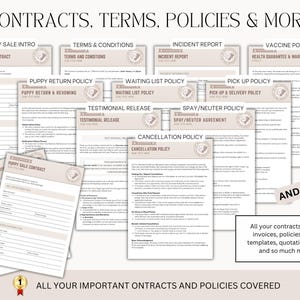 Dog Breeder Forms, Breeder Bundle, Breeder Forms, Puppy Sale Contract, Breeder Contract, Dog Whelping Chart, Puppy Forms, Puppy Medical Form 画像 3