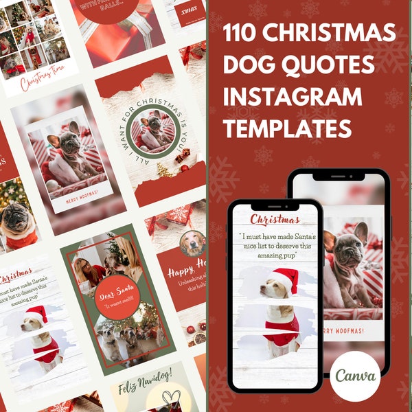 110 Christmas Dog Quote Instagram Templates, Dog Social Media, Pets Instagram, Dog Instagram, Dog Instagram Post, Dog Instagram Template