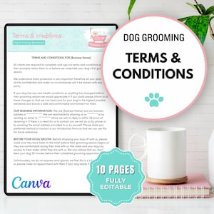 10 Page Dog Grooming Contract, Dog Grooming Forms, Dog Grooming, Dog Grooming Template, Dog Grooming Business Bundle, Dog Grooming Terms