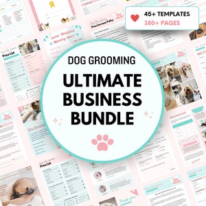 Dog Grooming Business Forms Bundle | Dog Grooming Forms | Dog Grooming Policy | Dog Grooming Contract | Dog Salon | Dog Groom Form | CANVA