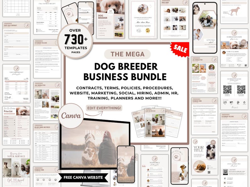 Dog Breeder Forms, Breeder Bundle, Breeder Forms, Puppy Sale Contract, Breeder Contract, Dog Whelping Chart, Puppy Forms, Puppy Medical Form 画像 1
