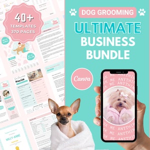 Dog Grooming Client Contract Form | Dog Groom Book | Dog Groomer Equipment | Dog Salon | Dog Consent and Release Form | Dog Groom Form CANVA