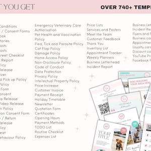 ULTIMATE Dog Walking Business Forms Bundle | Dog Walking Contract | Dog Walking Forms | Dog Walker forms | Dog Walking Logo EDITABLE afbeelding 10