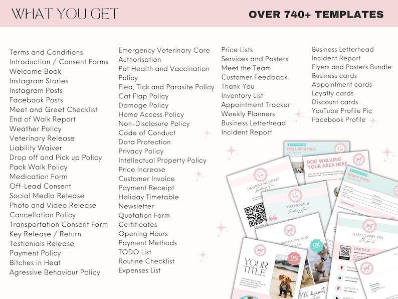 ULTIMATE Dog Walking Business Forms Bundle | Dog Walking Contract | Dog Walking Forms | Dog Walker forms | Dog Walking Logo EDITABLE afbeelding 10