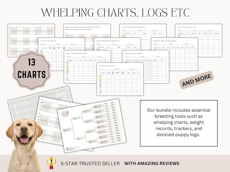 Dog Breeder Forms, Breeder Bundle, Breeder Forms, Puppy Sale Contract, Breeder Contract, Dog Whelping Chart, Puppy Forms, Puppy Medical Form 画像 4
