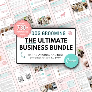Dog Grooming Business Forms Bundle | Dog Grooming Forms | Dog Grooming Policy | Dog Grooming Contract | Dog Salon | Dog Groom Form | CANVA
