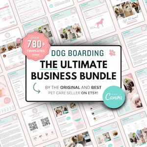Dog Boarding Business Forms Bundle | Dog Boarding Forms | Dog Boarding Policy | Dog Boarding Contract | Dog Boarding registration | CANVA